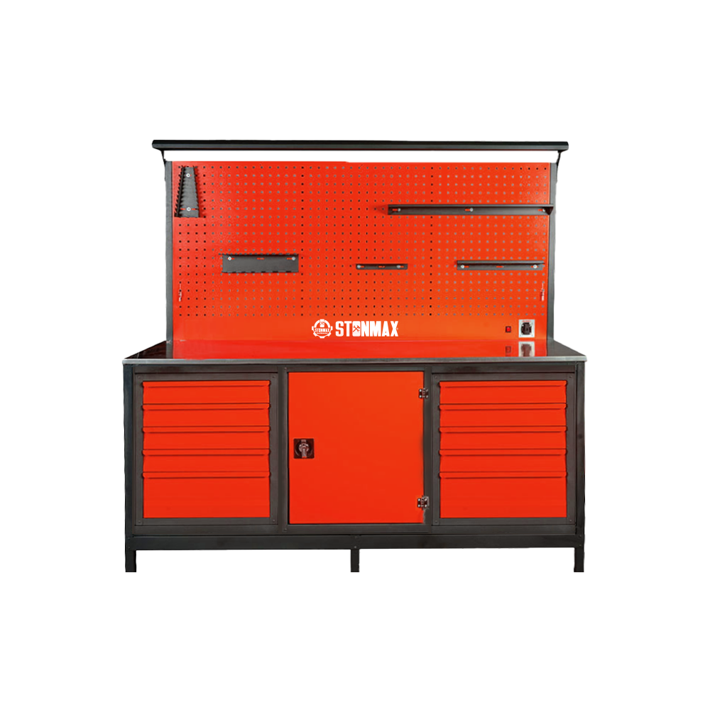 Stonmax Çalışma Tezgâhı 2 Metre 10 Çekmeceli 1 Dolaplı