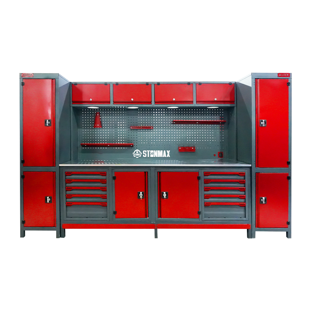 Stonmax Modüler Çalışma Tezgâhı 3.40 M. 10 Çekmece 50x2 Dlp.