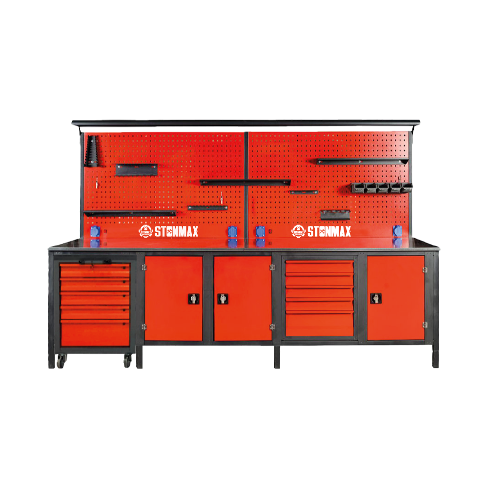 Stonmax Çalışma Tezgâhı 3 Metre 1 Takım Arabalı 5 Çekmeceli