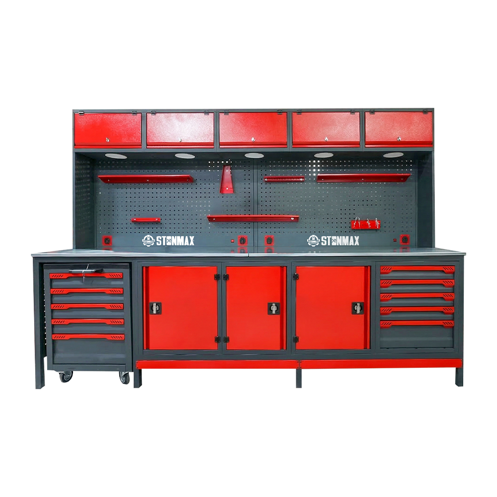 Stonmax Modüler Çalışma Tezgâhı 3 Metre 1 Takım Arabalı