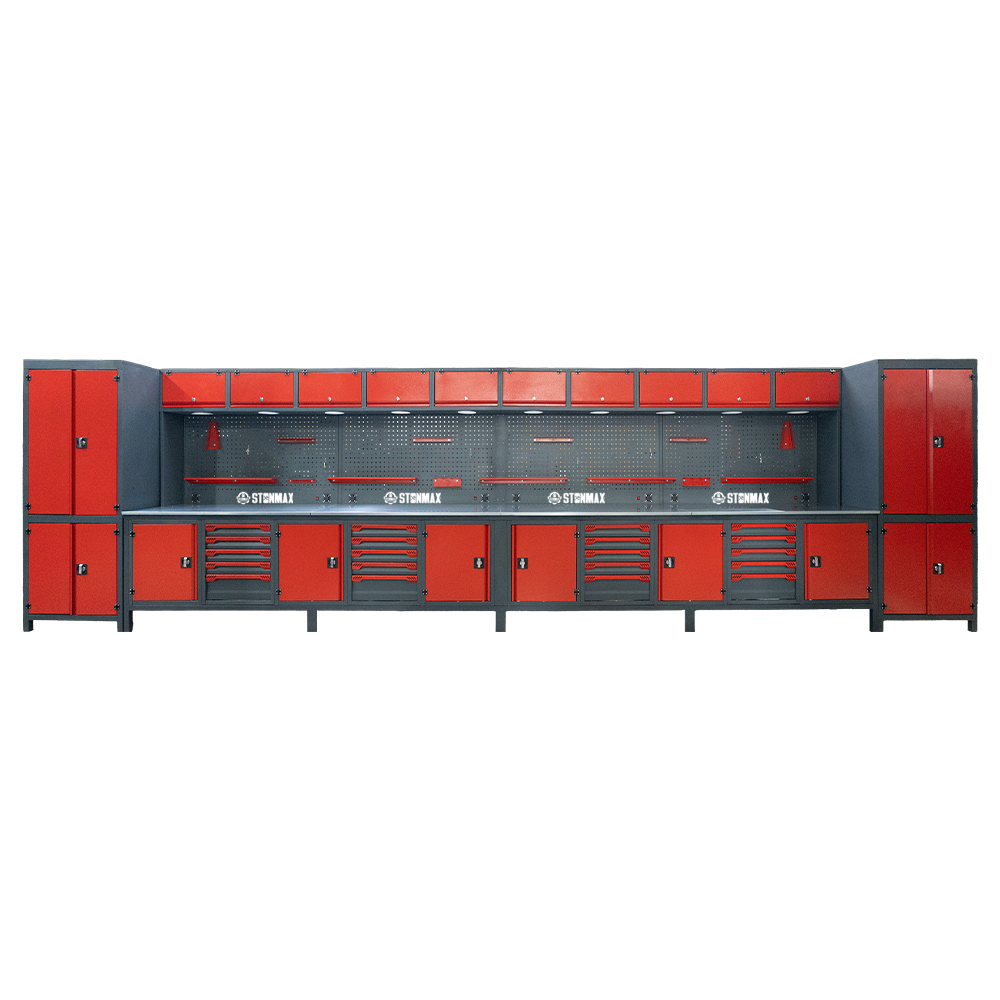Stonmax Modüler Çalışma Tezgâhı 7.60 M 20 Çekmeceli 80x2 Dlp.