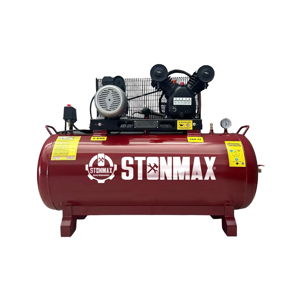 Stonmax 200 Litre Pistonlu Hava Kompresör 8 Bar 220V