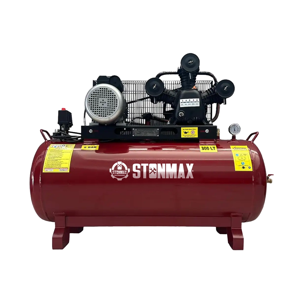Stonmax 300 Litre Pistonlu Hava Kompresör 8 Bar 220V